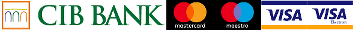 Provider of the card payment: CIB Zrt.  -   Accepted cards: MasterCard, Maestro, VISA, VISA Electron